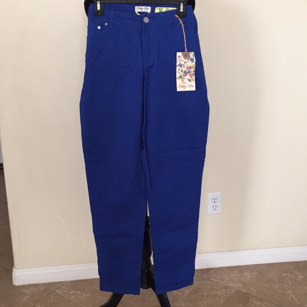 Royal blue skinny jeans